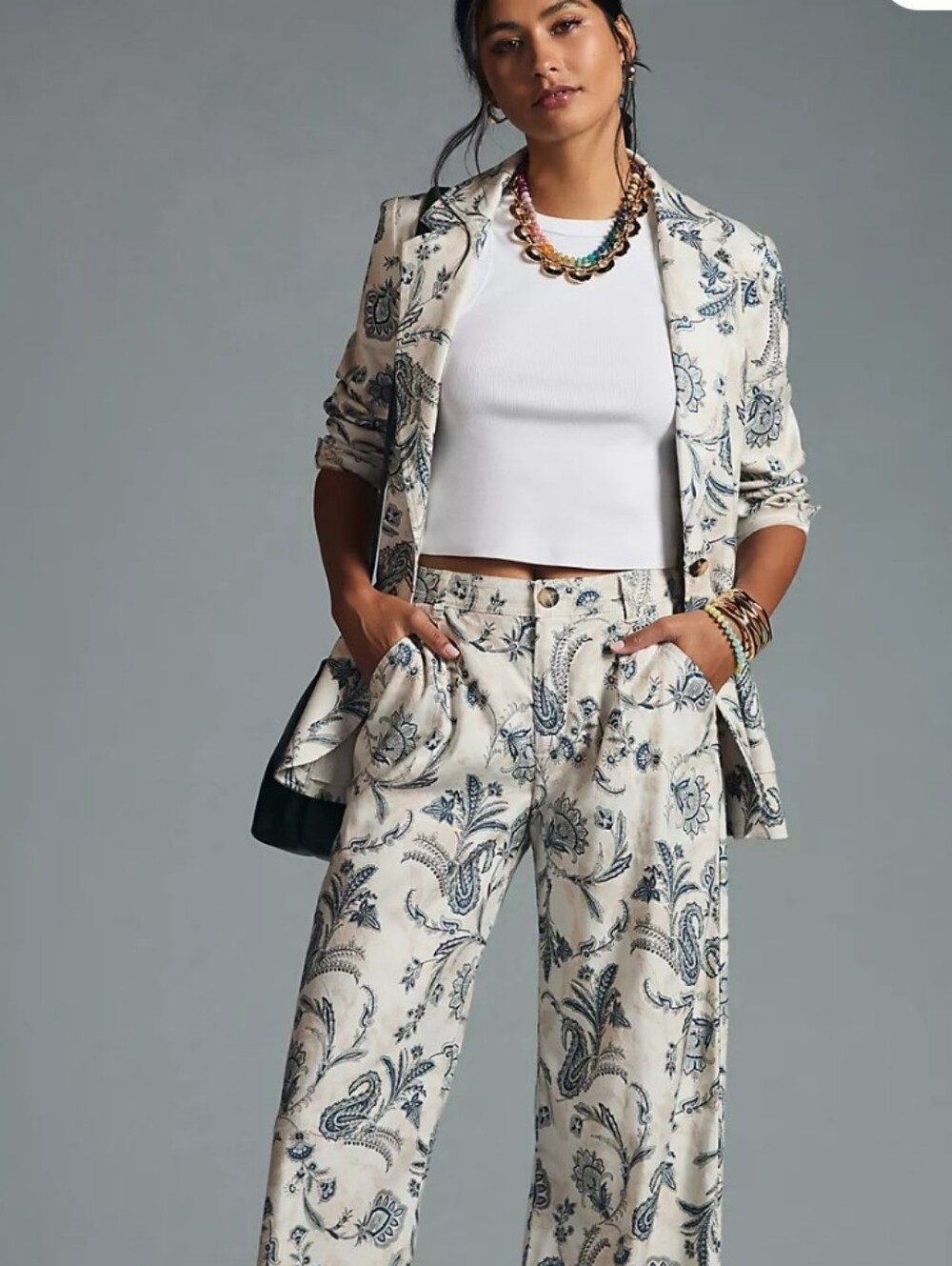 NWT By Anthropologie Printed Blazer Paisley 8